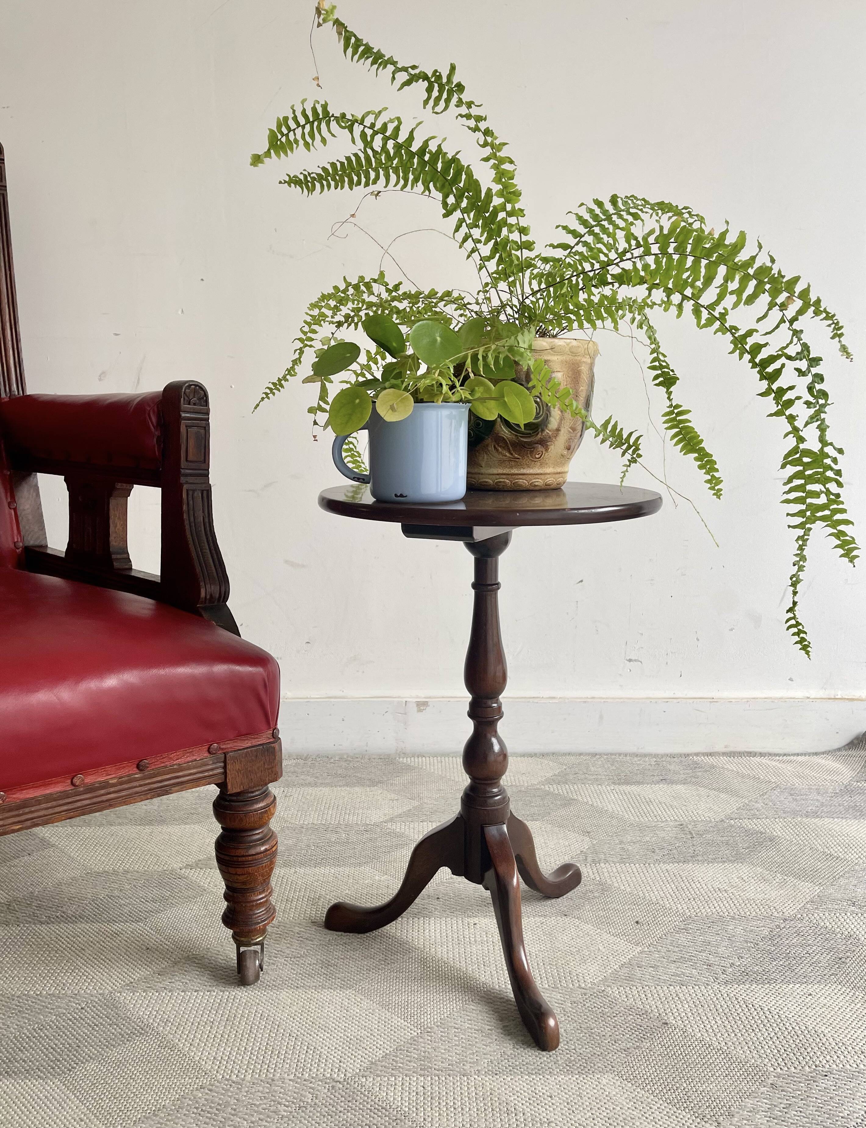 Vintage Round Side Table Plant Stand