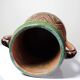 Large Moroccan vase from Safi, polychrome terracotta with two handles, from the 1950s to 1970s.