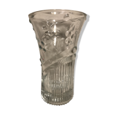 Old vase transparent molded glass