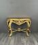 Elegant Golden Console With Carved Details 20th Century