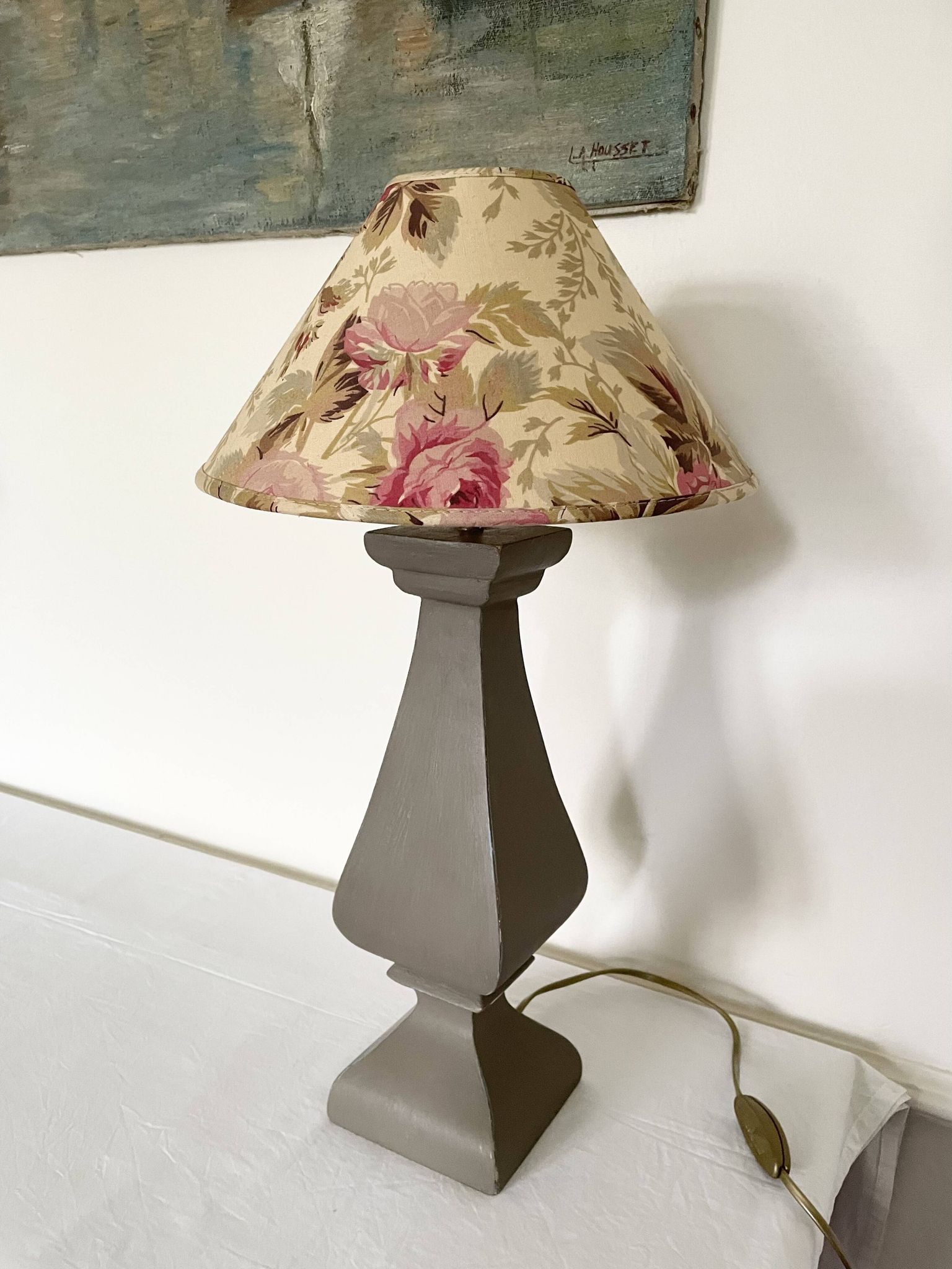 Lampe bois tourné