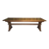 Large vintage table in solid pine, rustic brutalist, 70"
