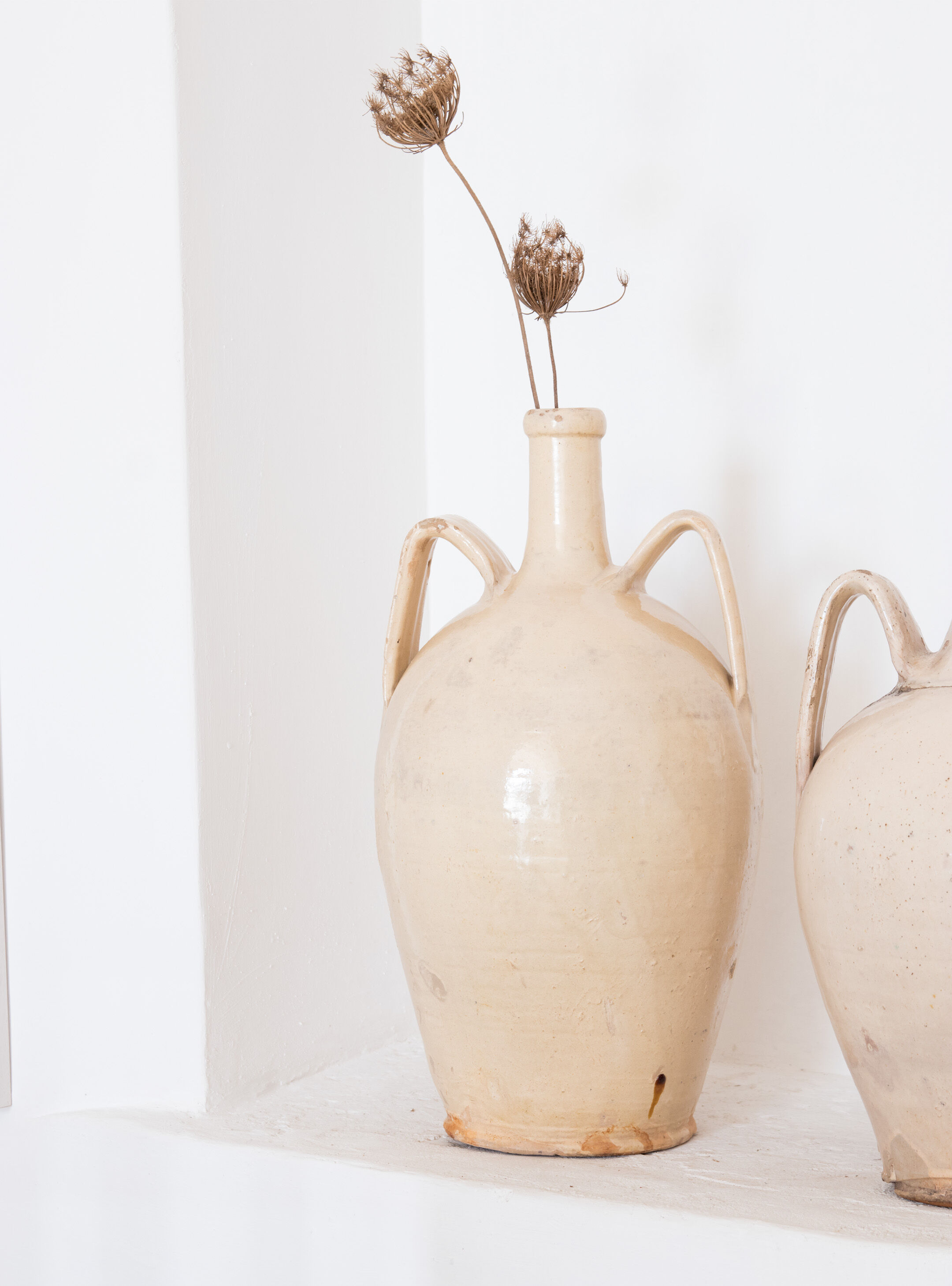 Antique White Ceramic Vase
