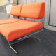 Canapé tweed orange des années 80