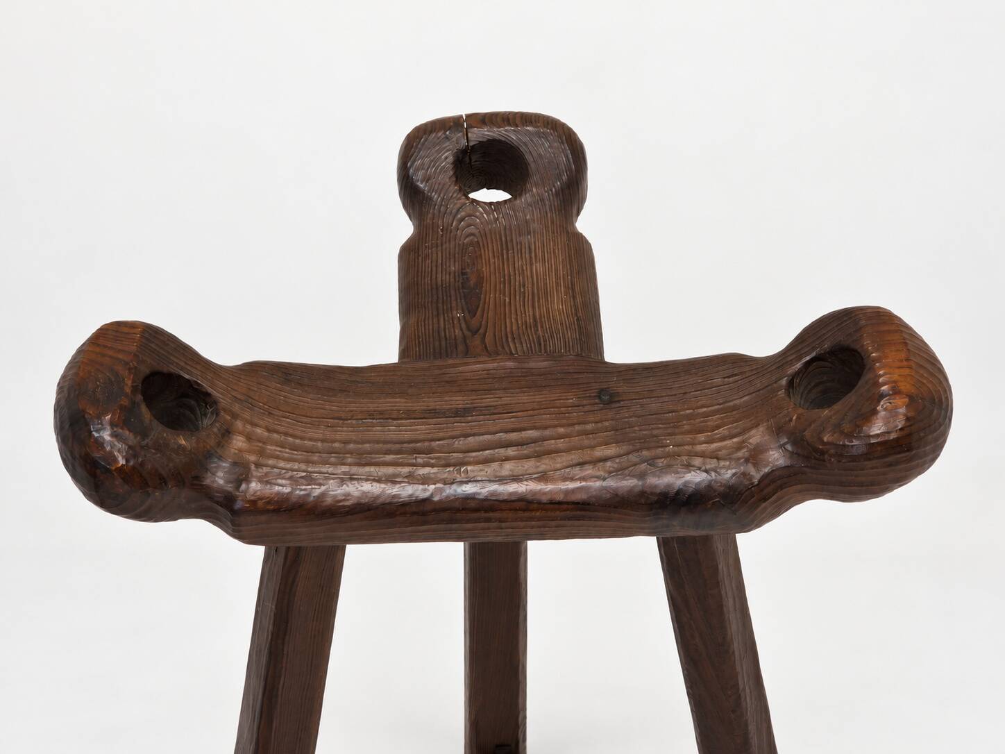 Set of 3 Vintage Brutalist Marbella Stools by Sergio Rodrigues