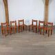 Set of 6 Pierre Chapo S11 Dining Chairs, France, 1960s
