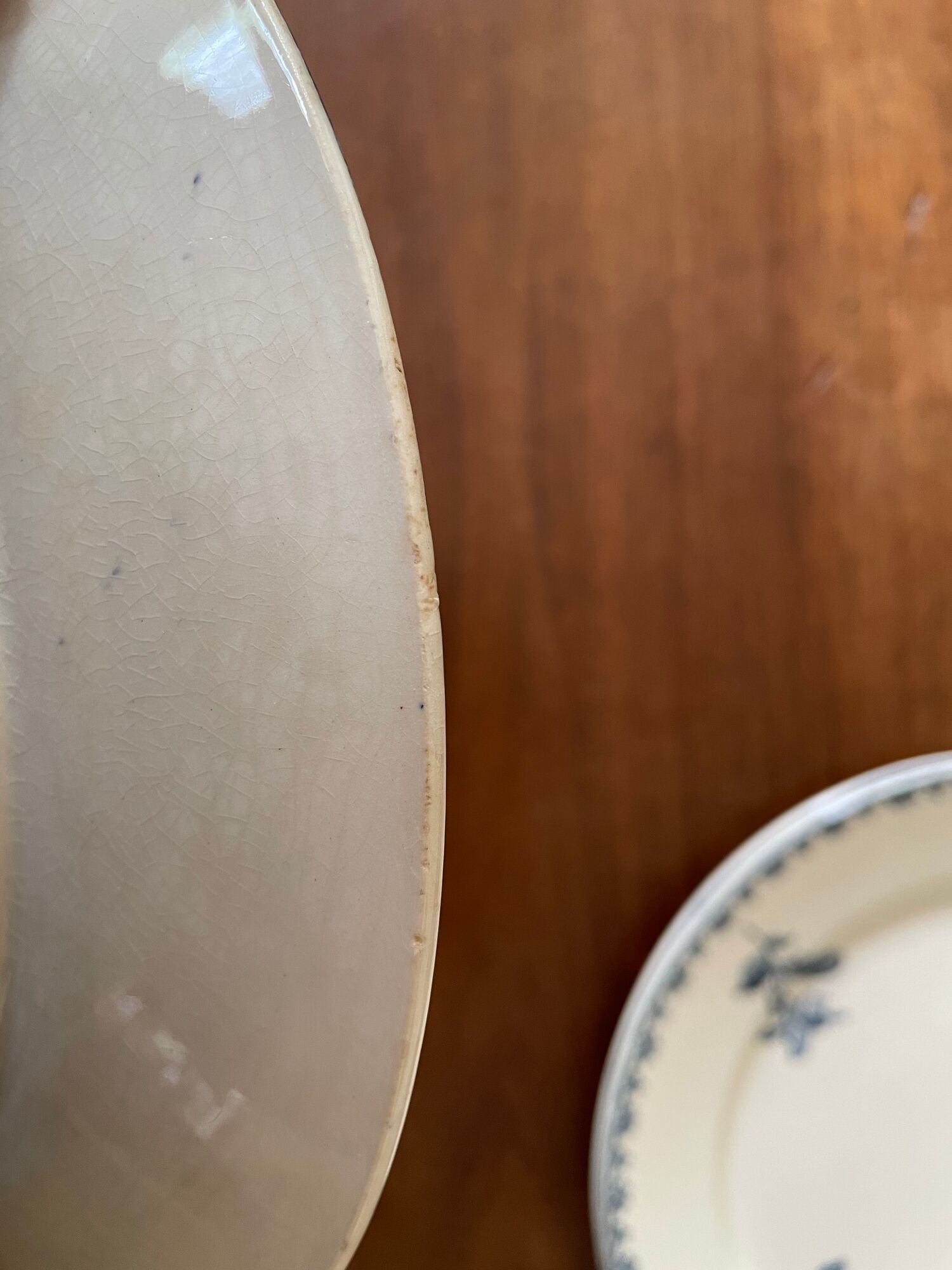Flat plates Sarreguemines Terre de Fer model Blue Favorite
