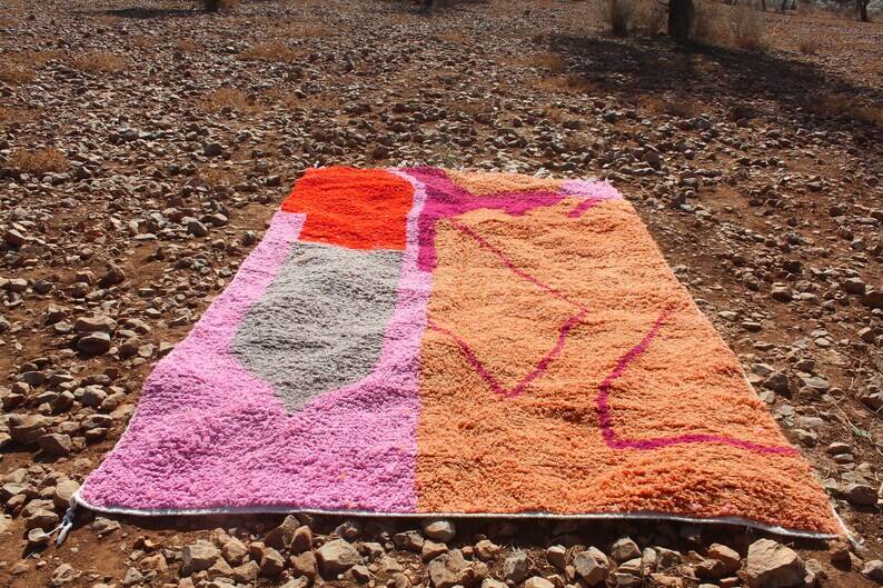 Colourful Moroccan wool rug 250cm x 150cm