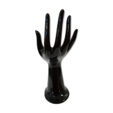 Hand baguier in black faience