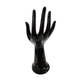 Main baguier en faience noire