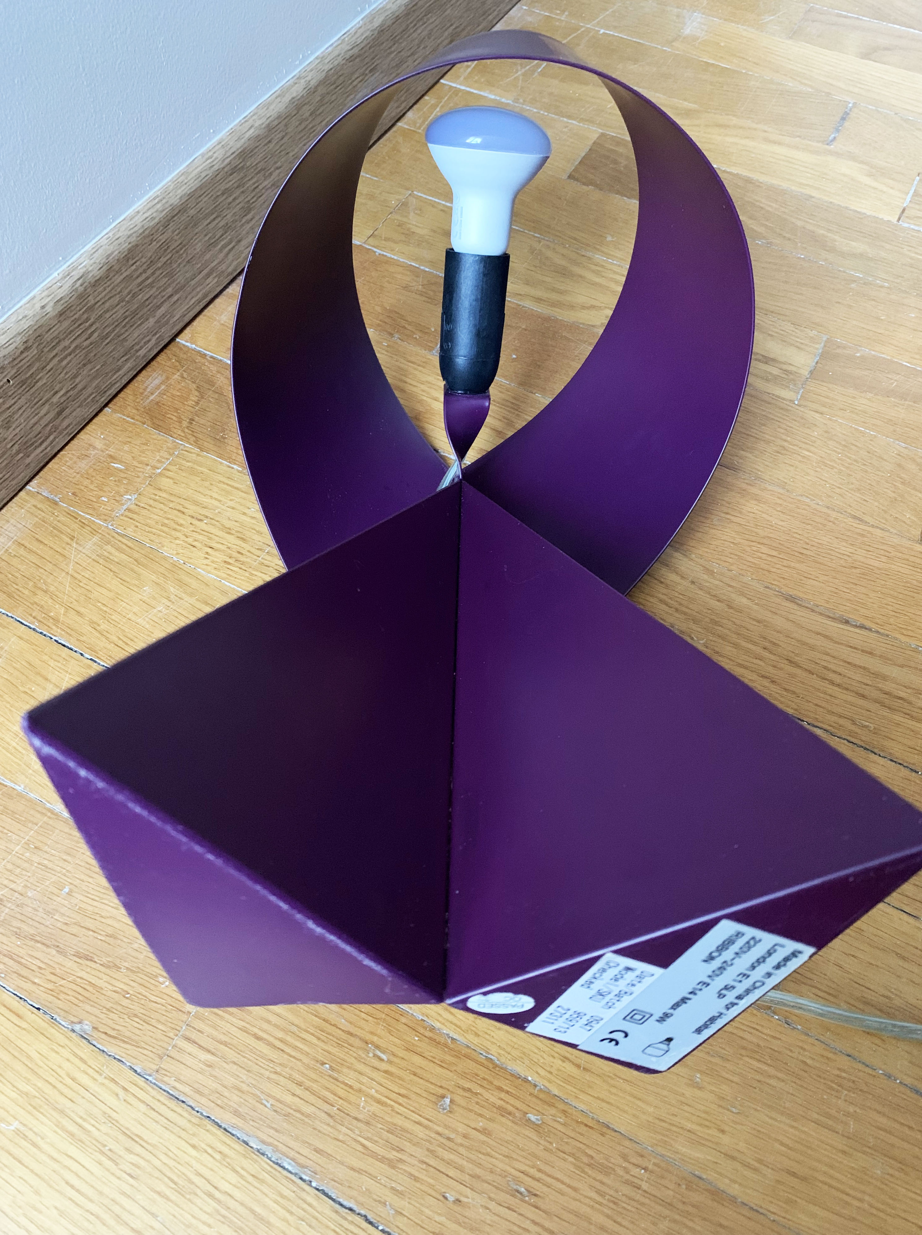 Vintage Habitat Ribbon Lamp from 1986