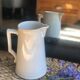 Old Digoin and Sarreguemines shabby white jug