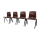 Vintage set of four Galvanitas S22 school chairs in the Netherlands
