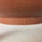 Orange and brown ceramic salad