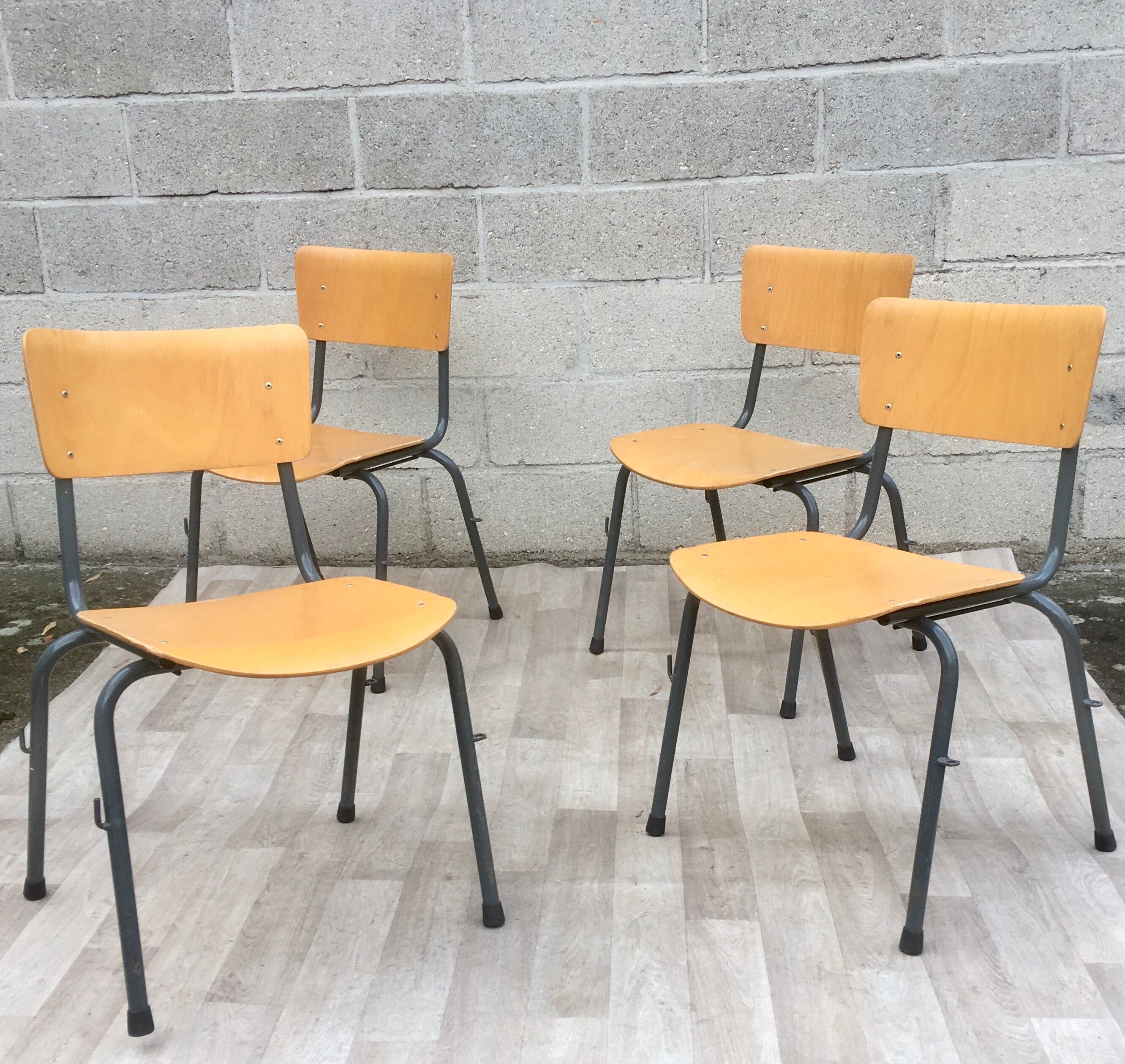 Set of 4 vintage Dutch chairs
