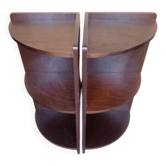 Paire d'encoignure style art deco acajou