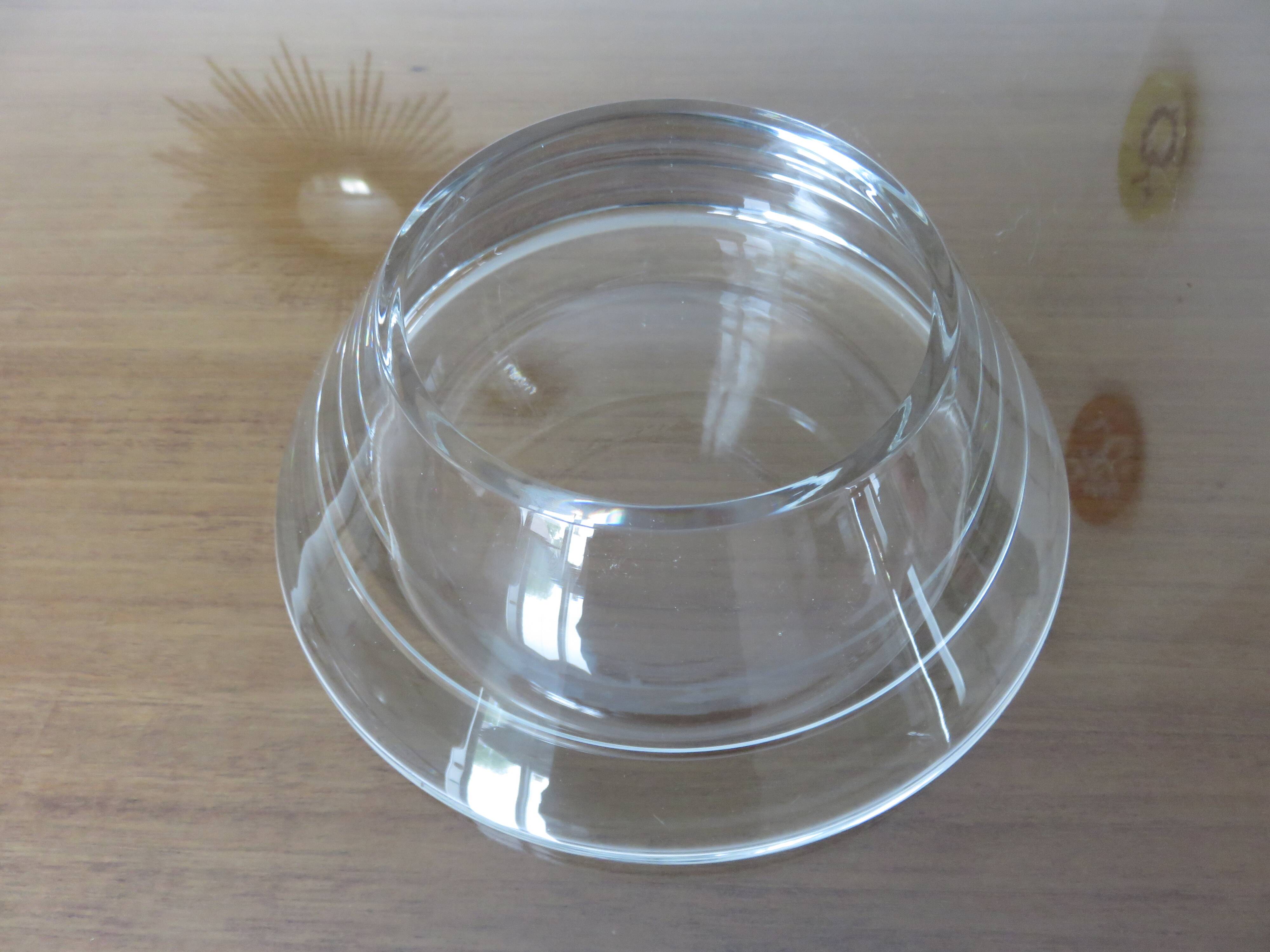 Designer crystal and pewter flower vase by Jean Goardere, 1970s