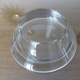 Designer crystal and pewter flower vase by Jean Goardere, 1970s