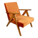 Vintage armchair VAR B-310 orange velvet fabric - 2 pieces available