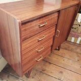 Vintage teak chest of drawers with compass legs