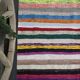 1970s Vintage Turkish Oushak Handmade Wool Cotton Blue Runner Rug 142x347
