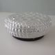 Vintage glass wall lamp with floral motif, Belgium 1960-1970