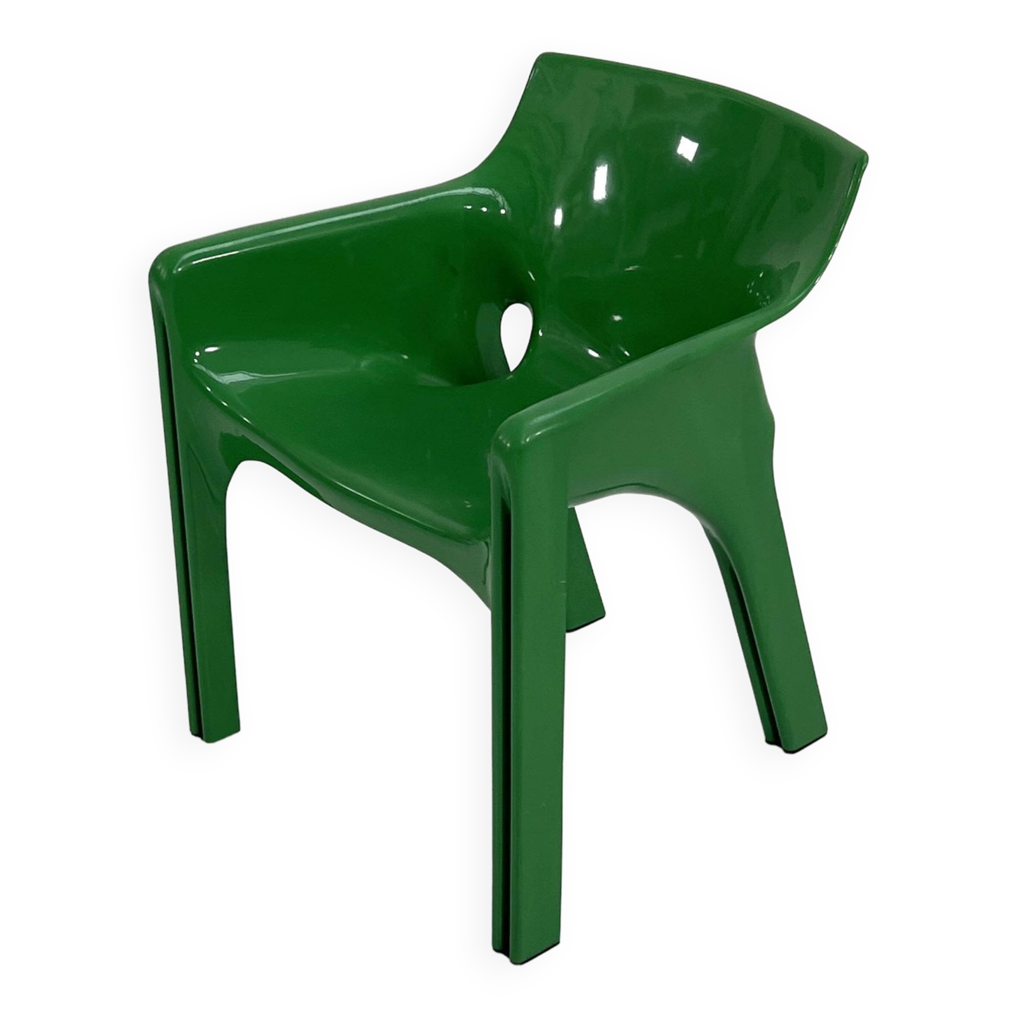 Chaise Gaudi Verte par Vico Magistretti pour Artemide, 1970