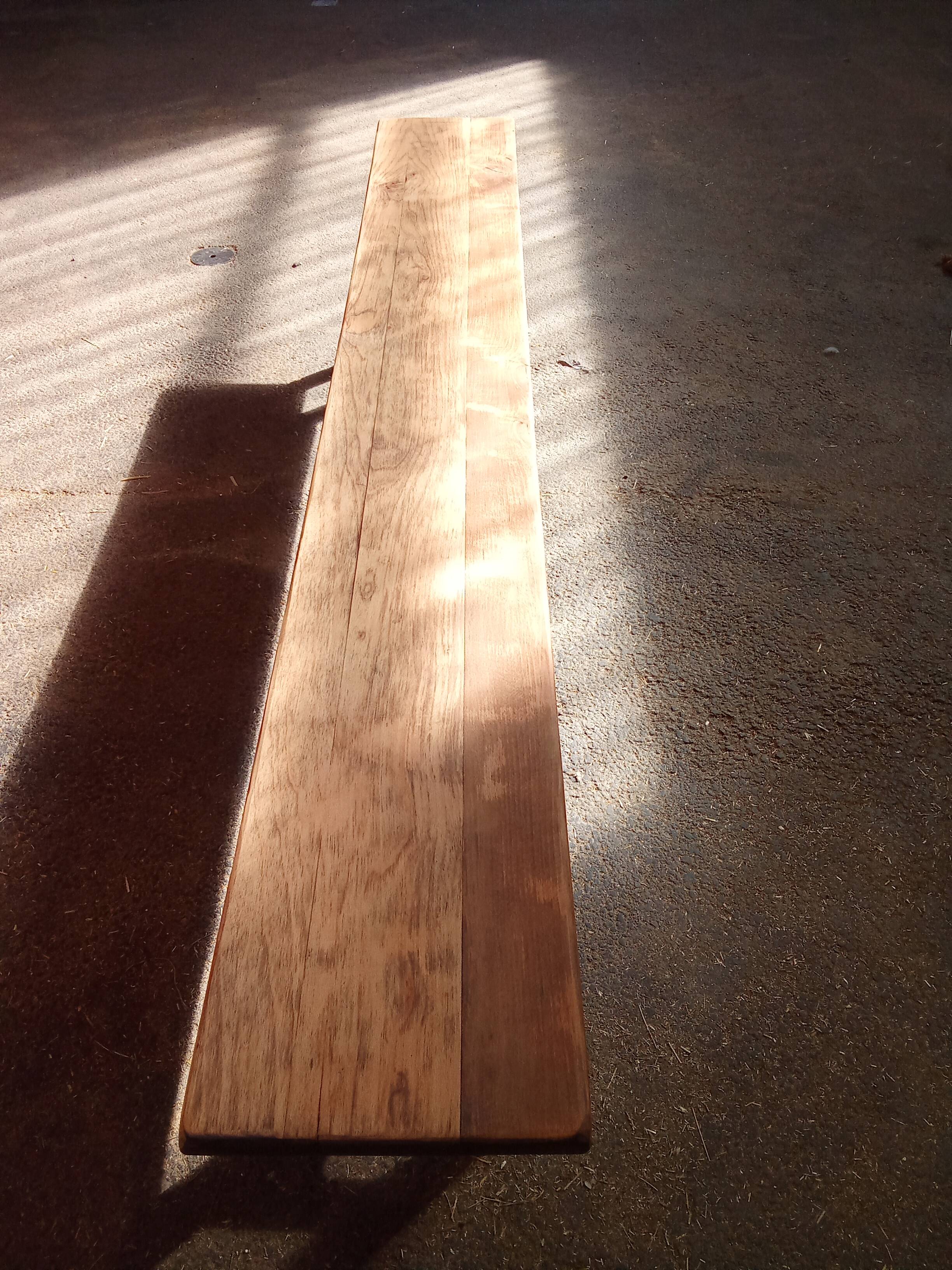 Old rustic oak bench