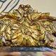 Large oval mirror in burl wood and gilded bronze – Napoléon III period - late 19th century