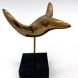 Gilded bronze bird sculpture - Alain Cantarel