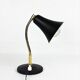 Lamp applies black metal and brass pot 1950