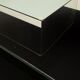 Cidue Mid Century Italian Black Lacquer, Mirror and Glass Coffee Table 1970