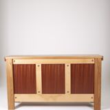 Solid elm sideboard House Regain 1970s
