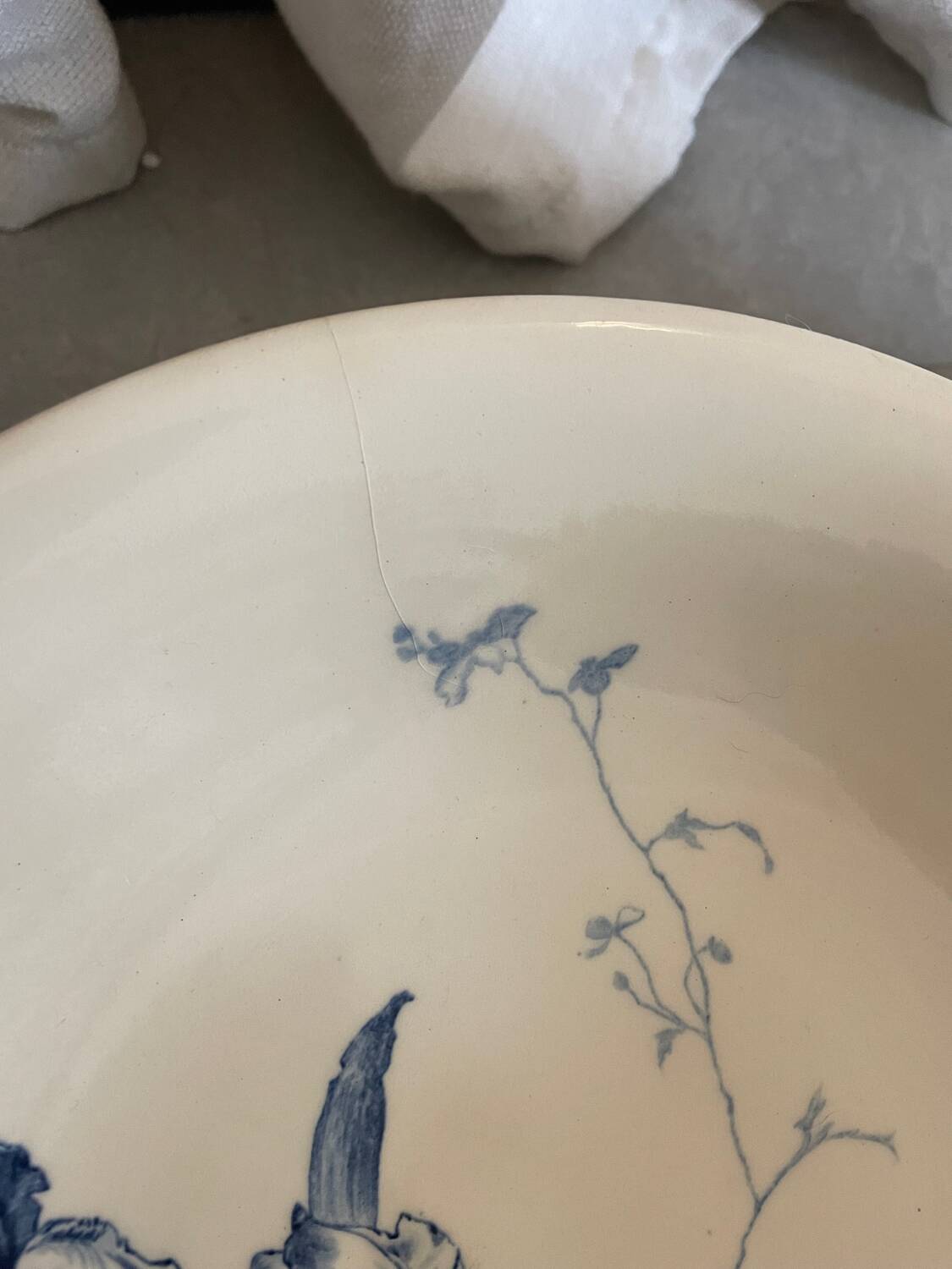 Gien porcelain compote bowl