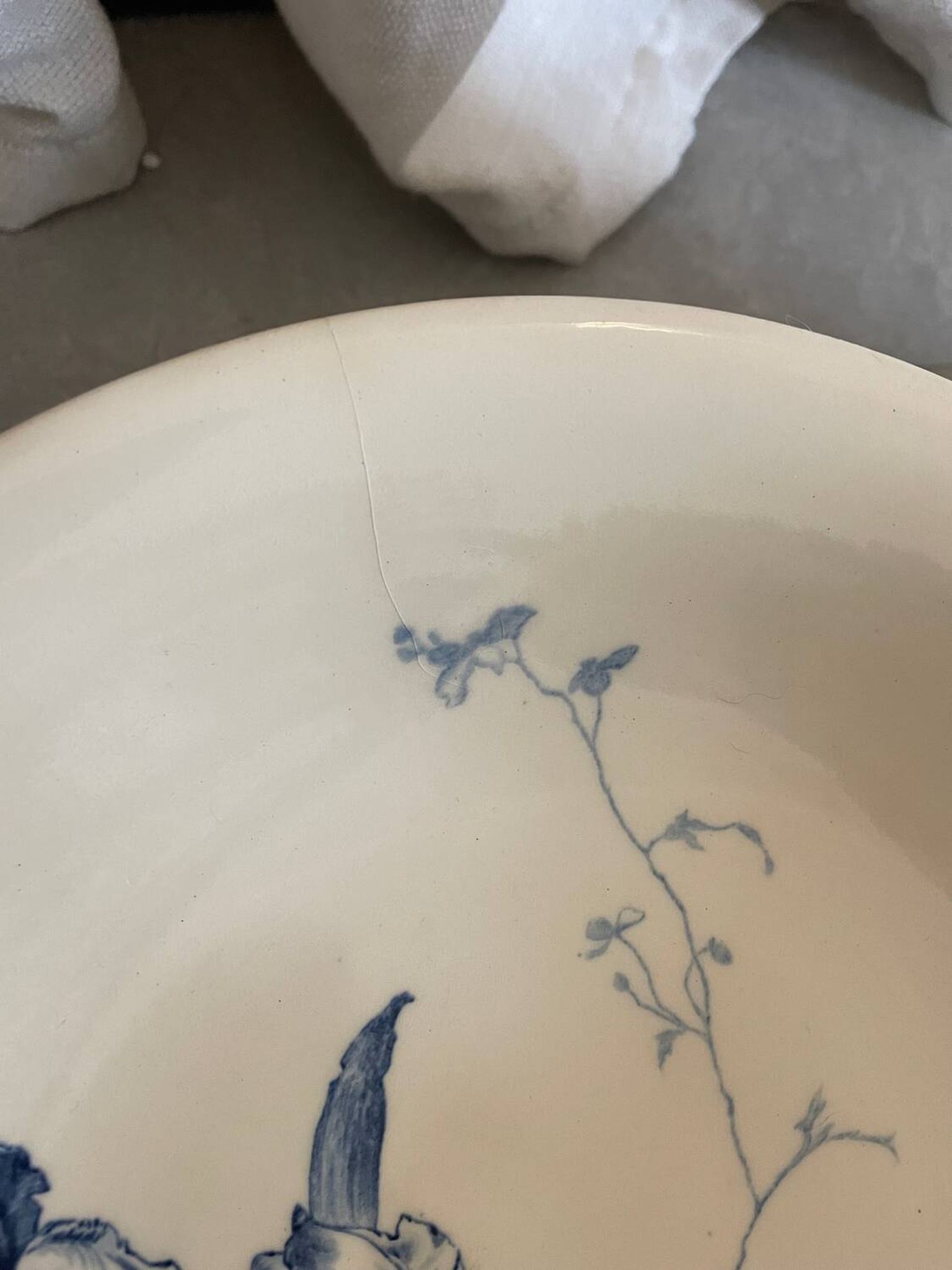 Gien porcelain compote bowl