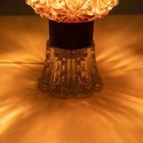 Vintage table lamp in Swedish coloured glass, glass table lamp.