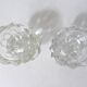 Pair of vintage glass candle holders