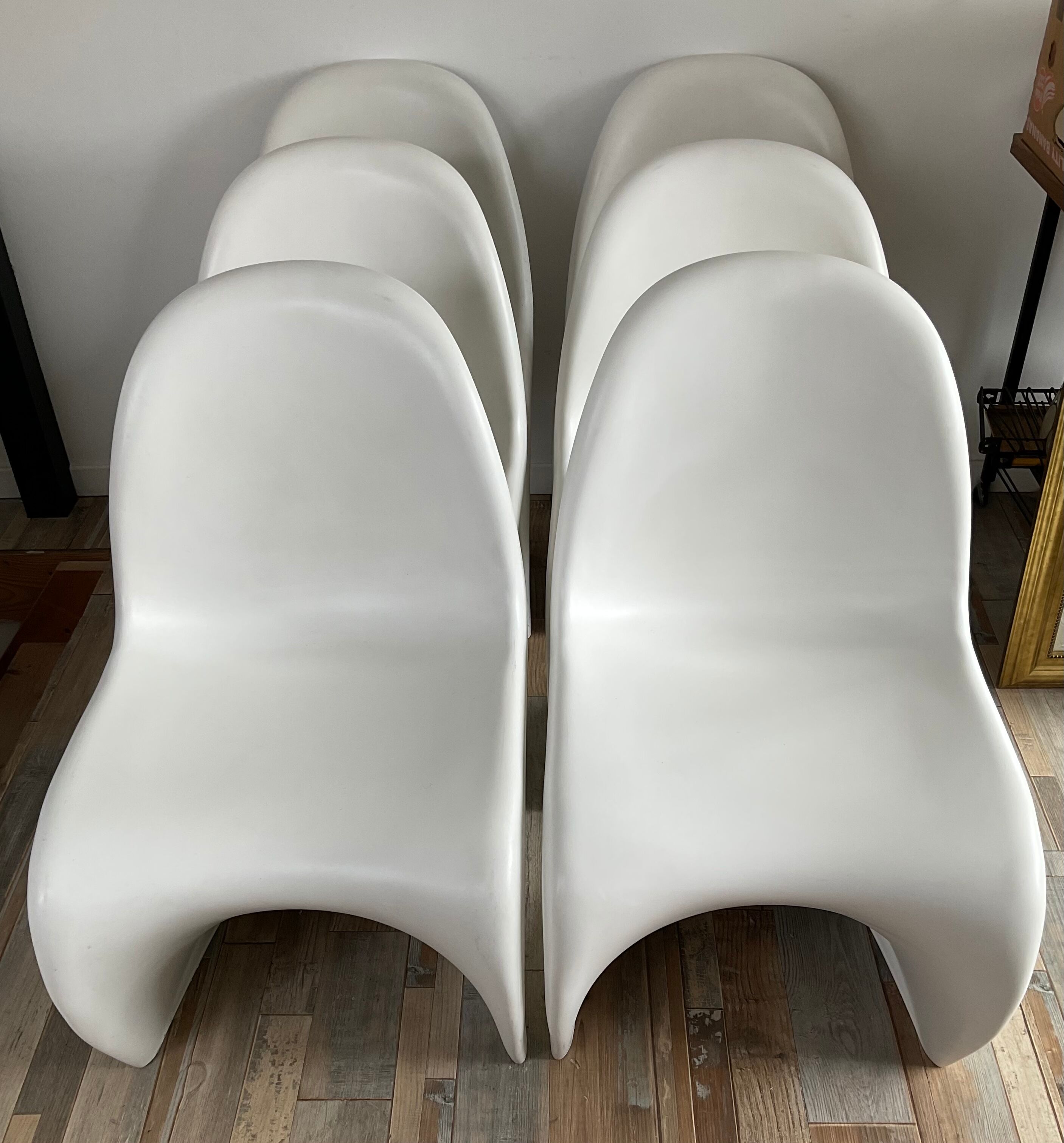 Series of 6 Verner Panton chairs for Vitra