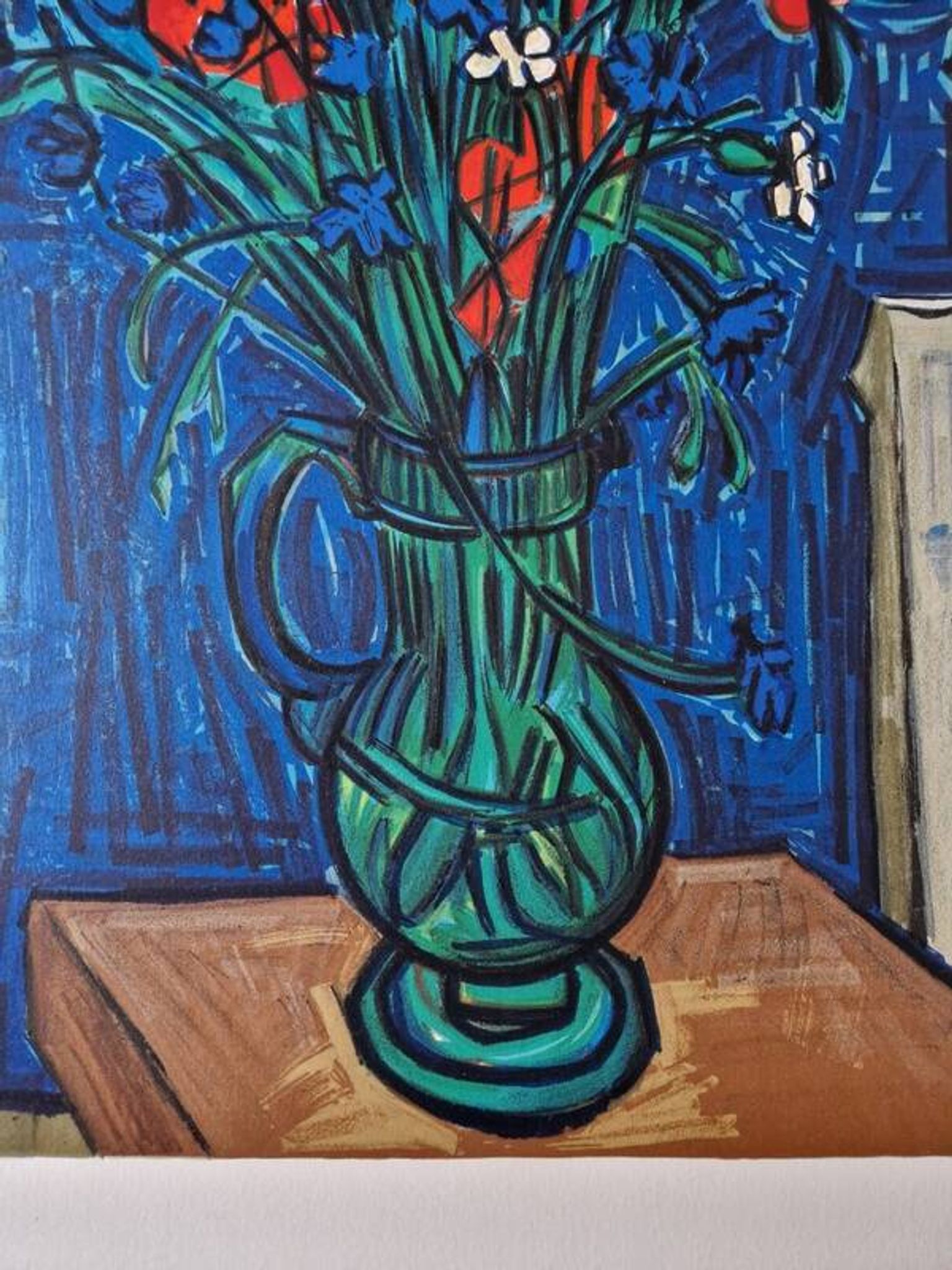 Isis Kischka (1908-1973) - Colour lithograph - Bouquet of flowers
