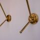 Vintage "Diabolo" wall apply in black metal and brass