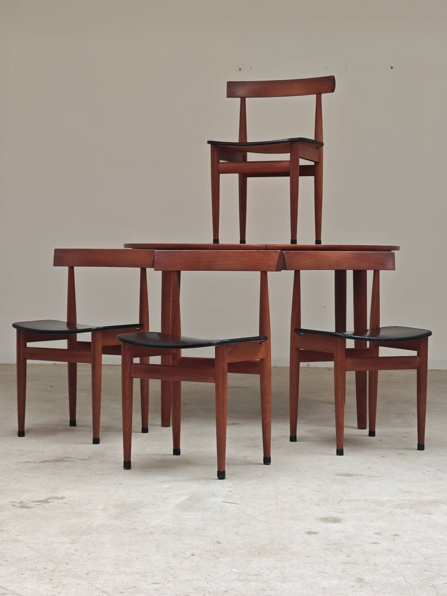 Table de repas et 4 chaises par Hans Olsen pour Frem Rojle  Danemark