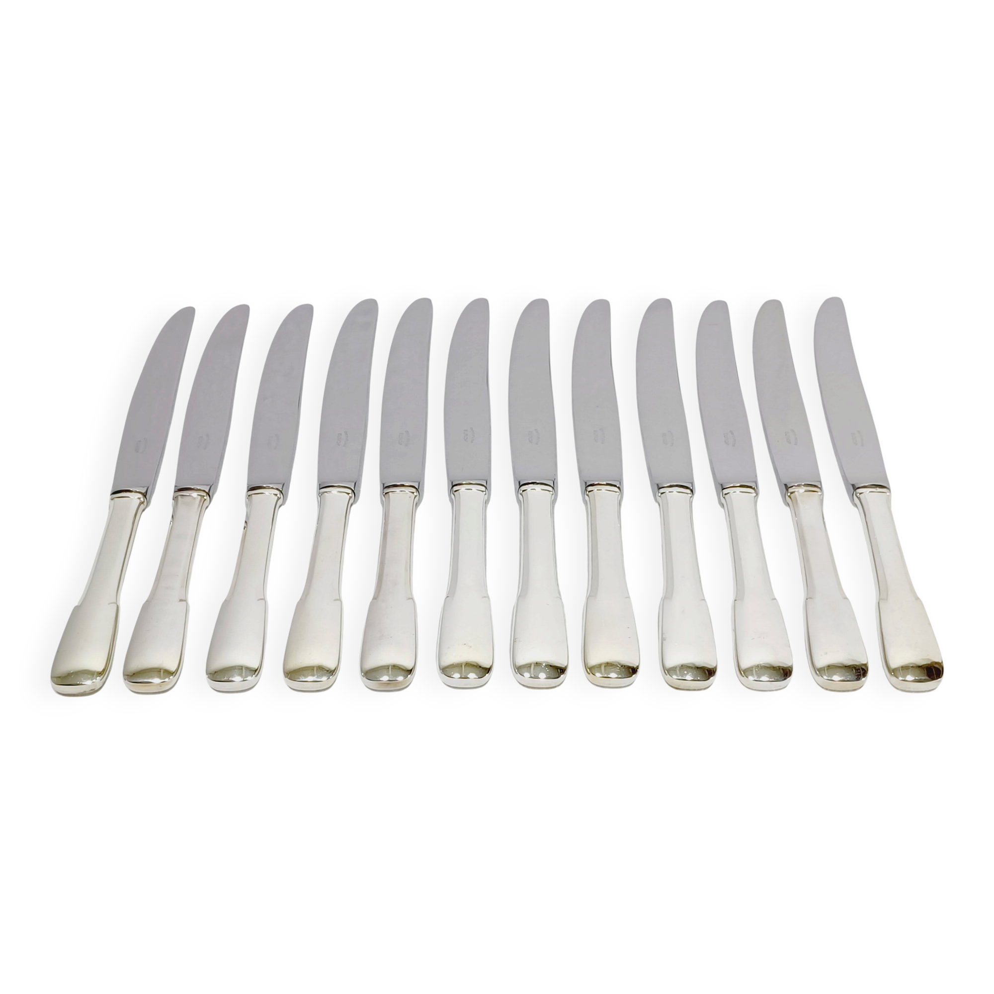 Europ - 12 silver-plated metal knives Uniplat