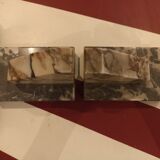 Pair of marble book clamts