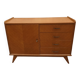 Vintage Scandinavian buffet with tapered legs.
