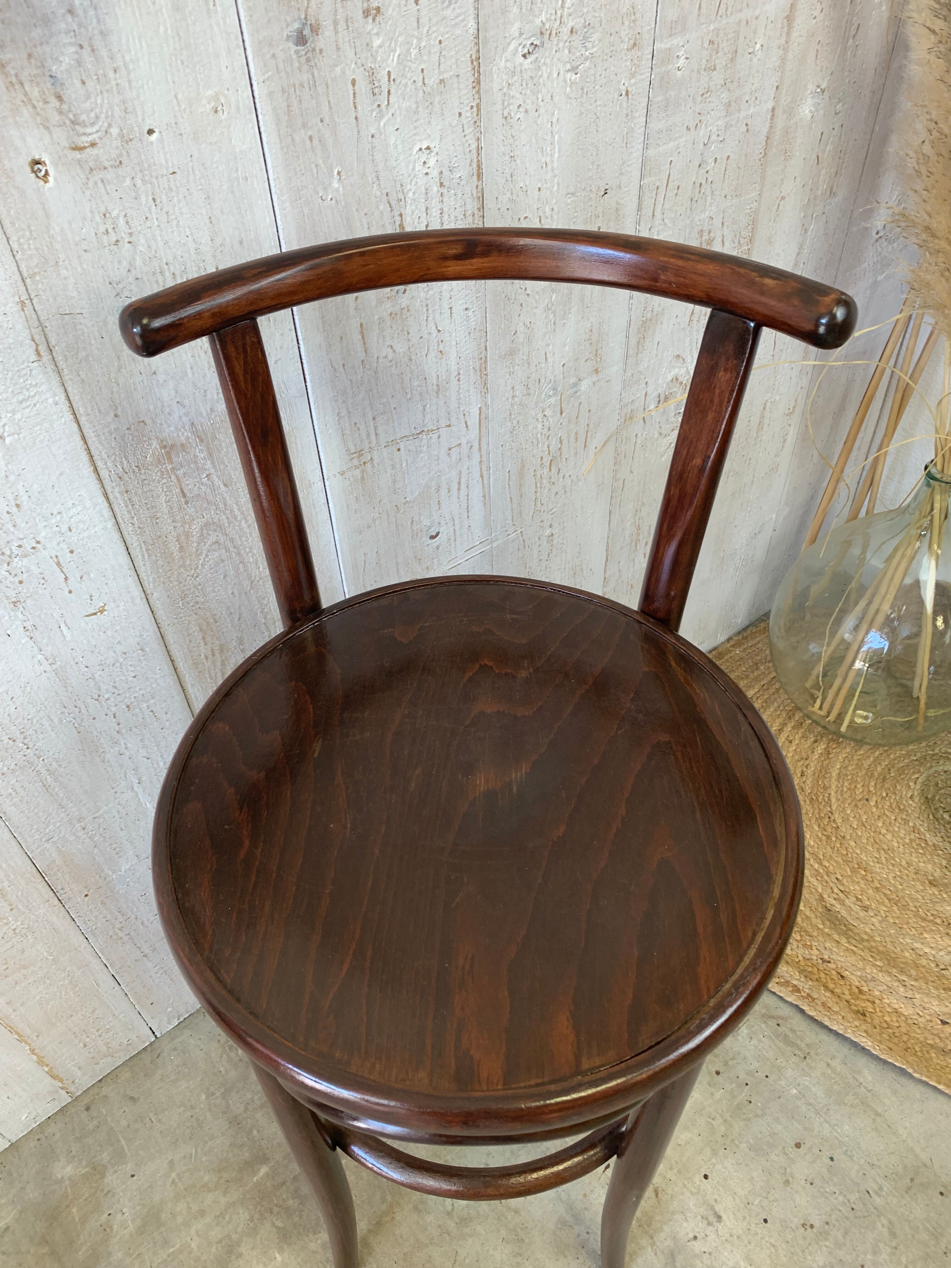 Tabouret bar en bois courbé