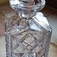 Carafe à wisky en cristal taillé main