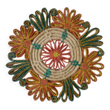 Vintage rattan trivet