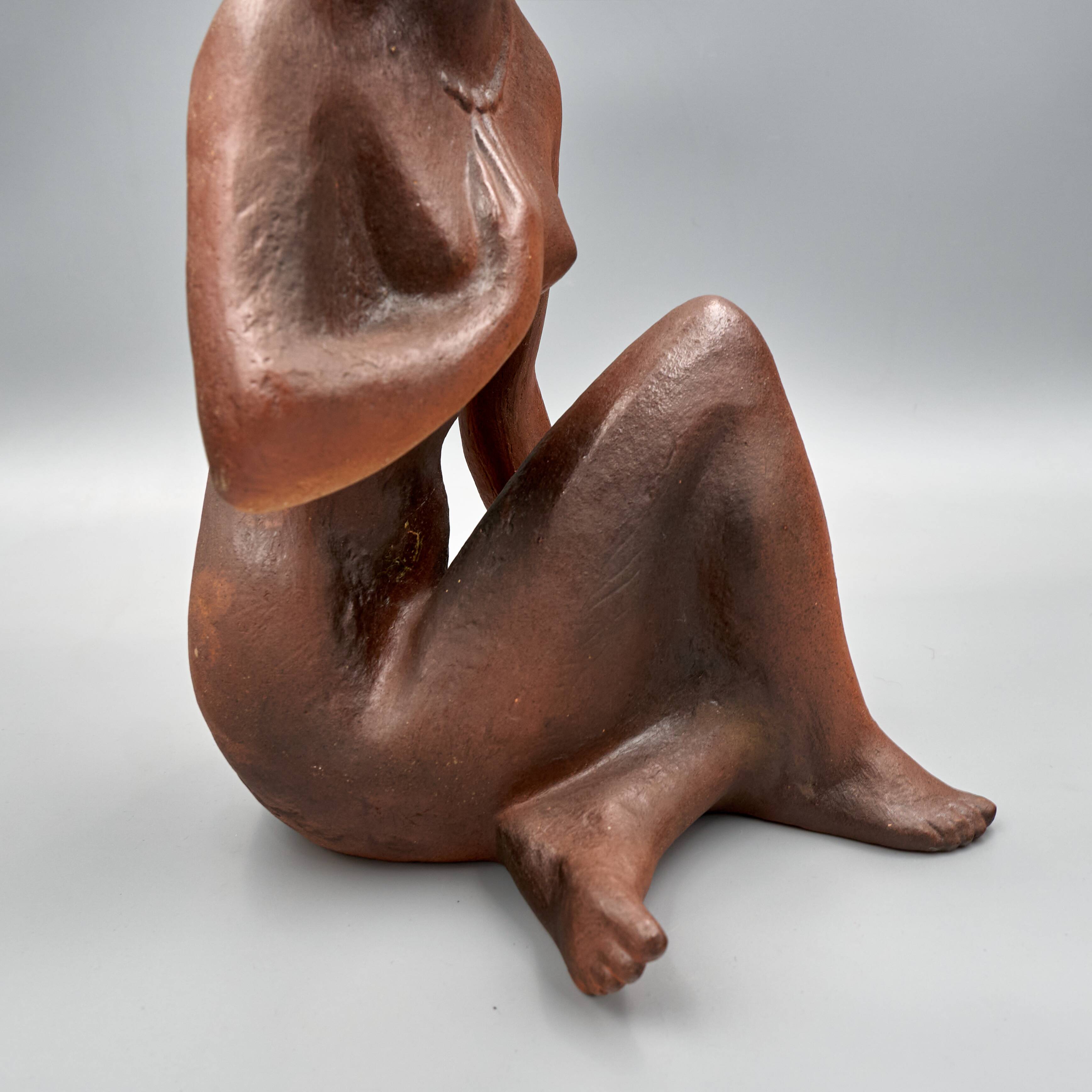 Ceramic Woman Figure, 1982, Czechoslovakia