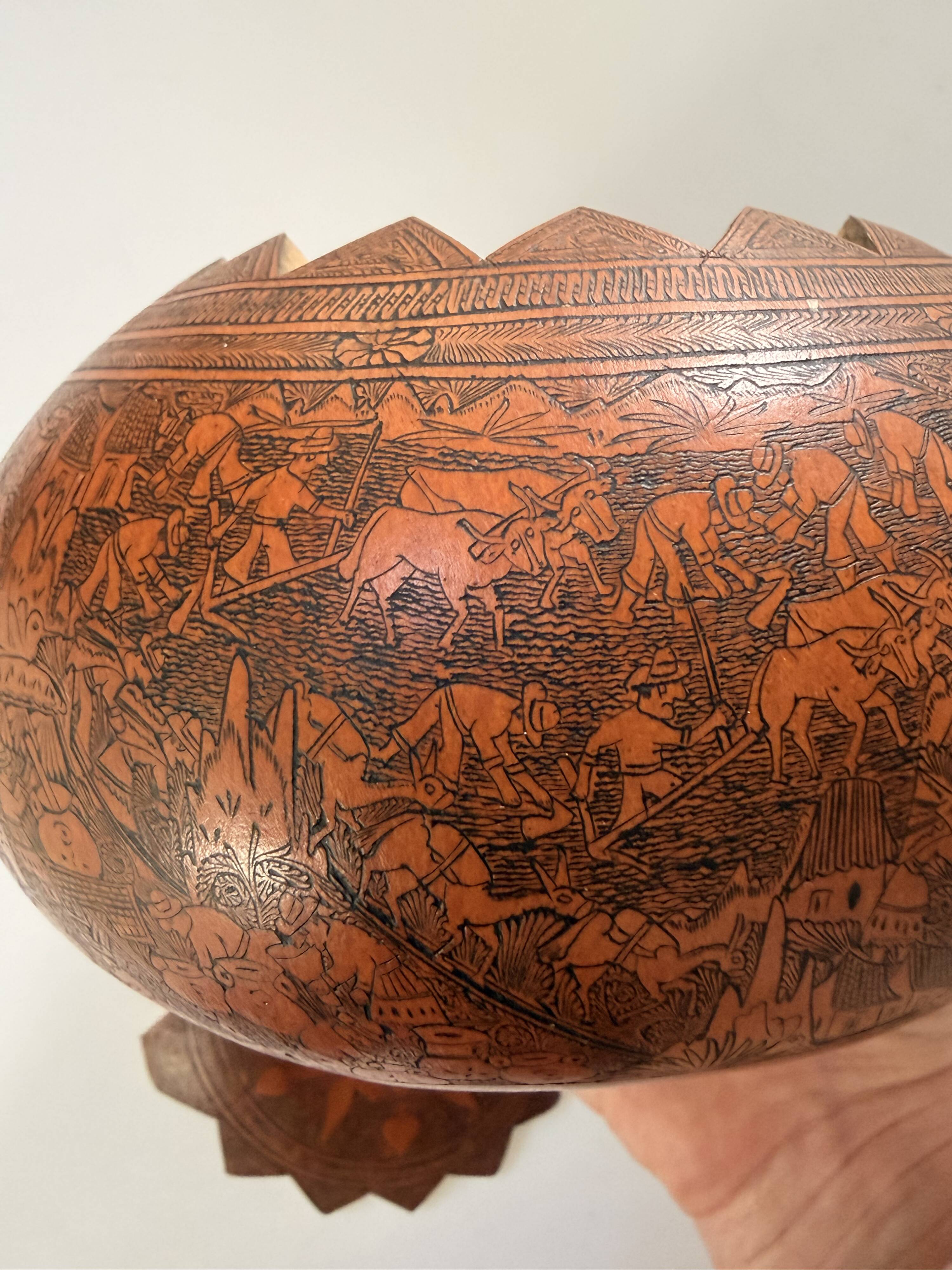 Ancient carved gourd