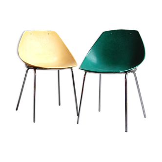 Pair of chairs "Shell" by Pierre Guariche for Meurop